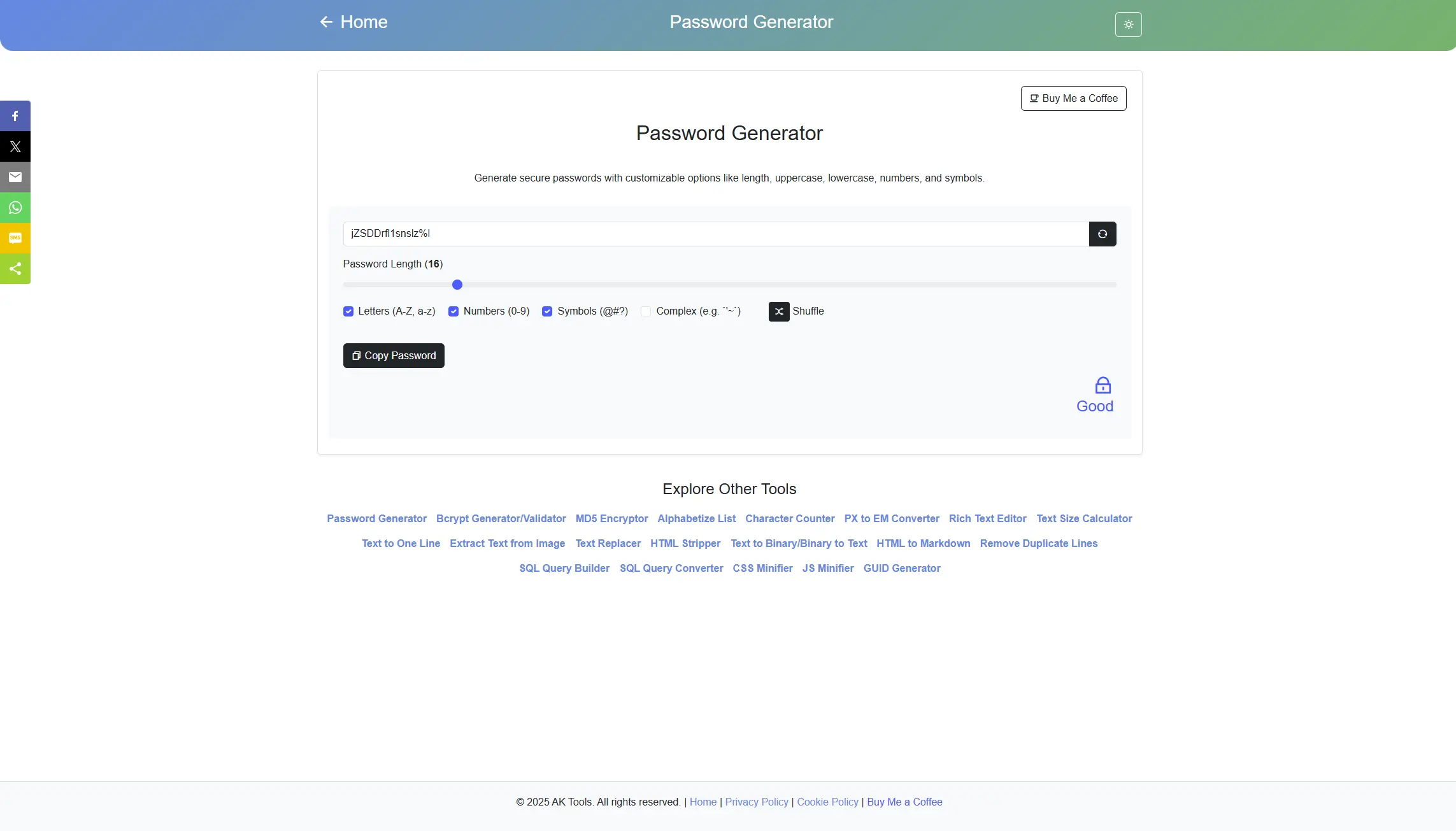 AK-Tools Tool Selection Preview