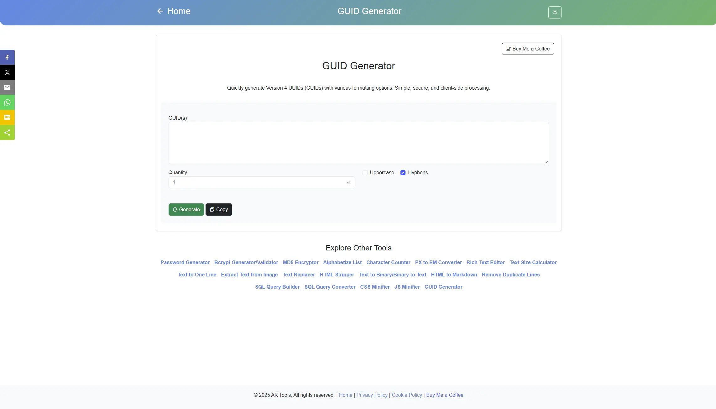 AK-Tools Tool Interface Preview