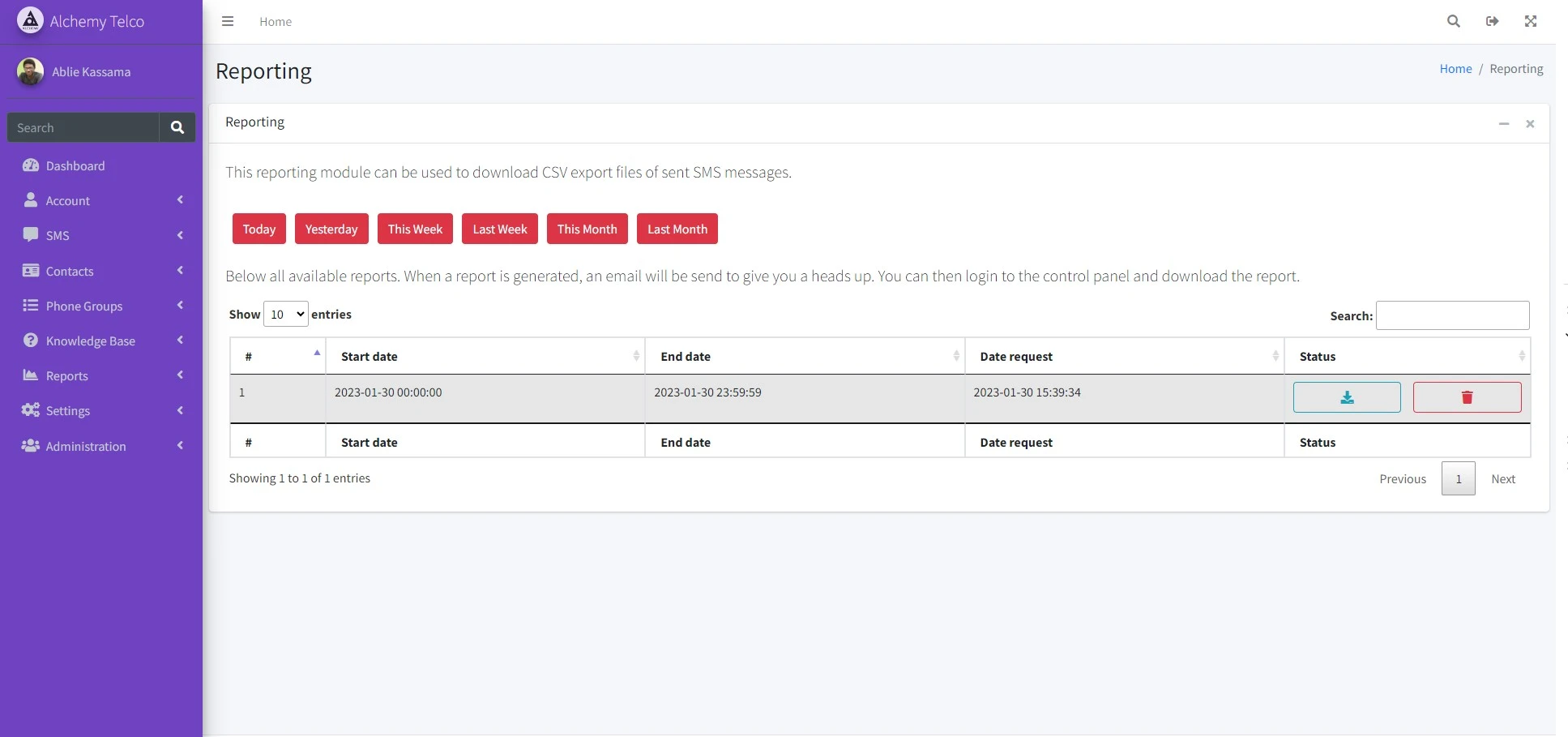 Alchemy Telco Two-Way Messaging