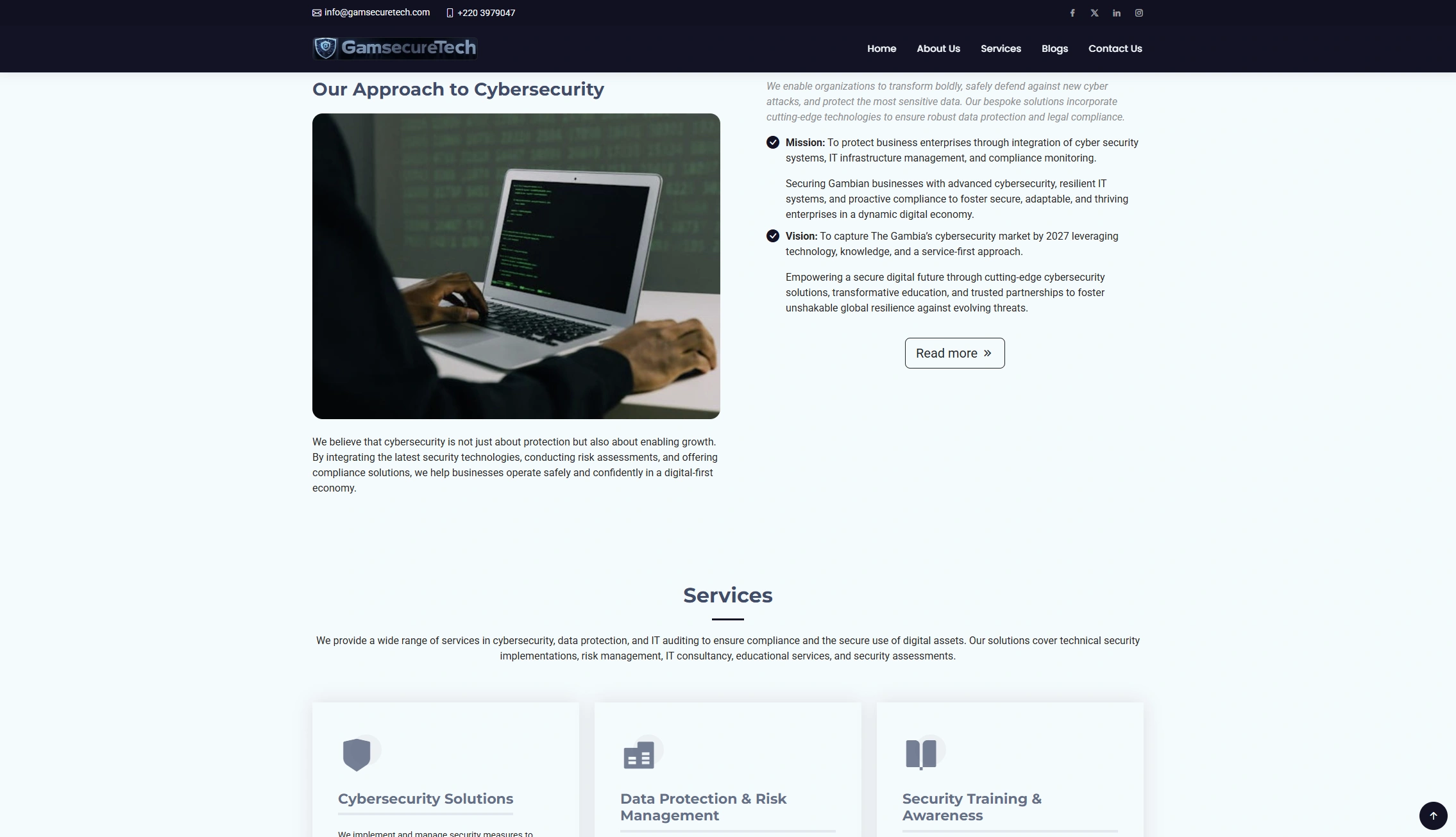 GamSecureTech Website Preview