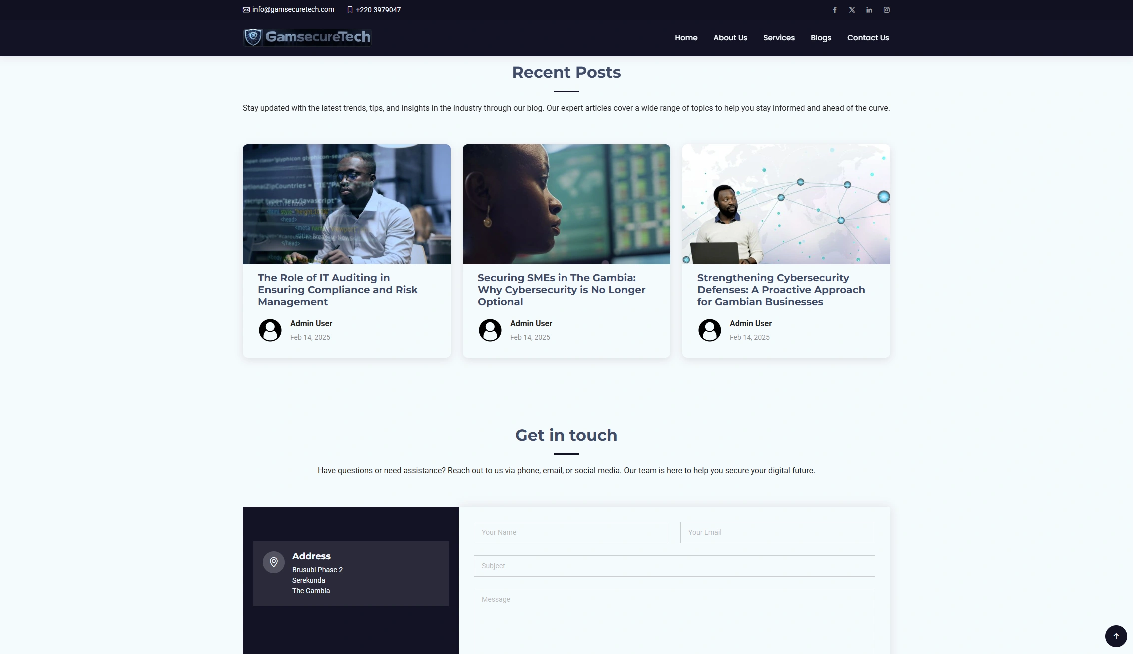 GamSecureTech Website Preview