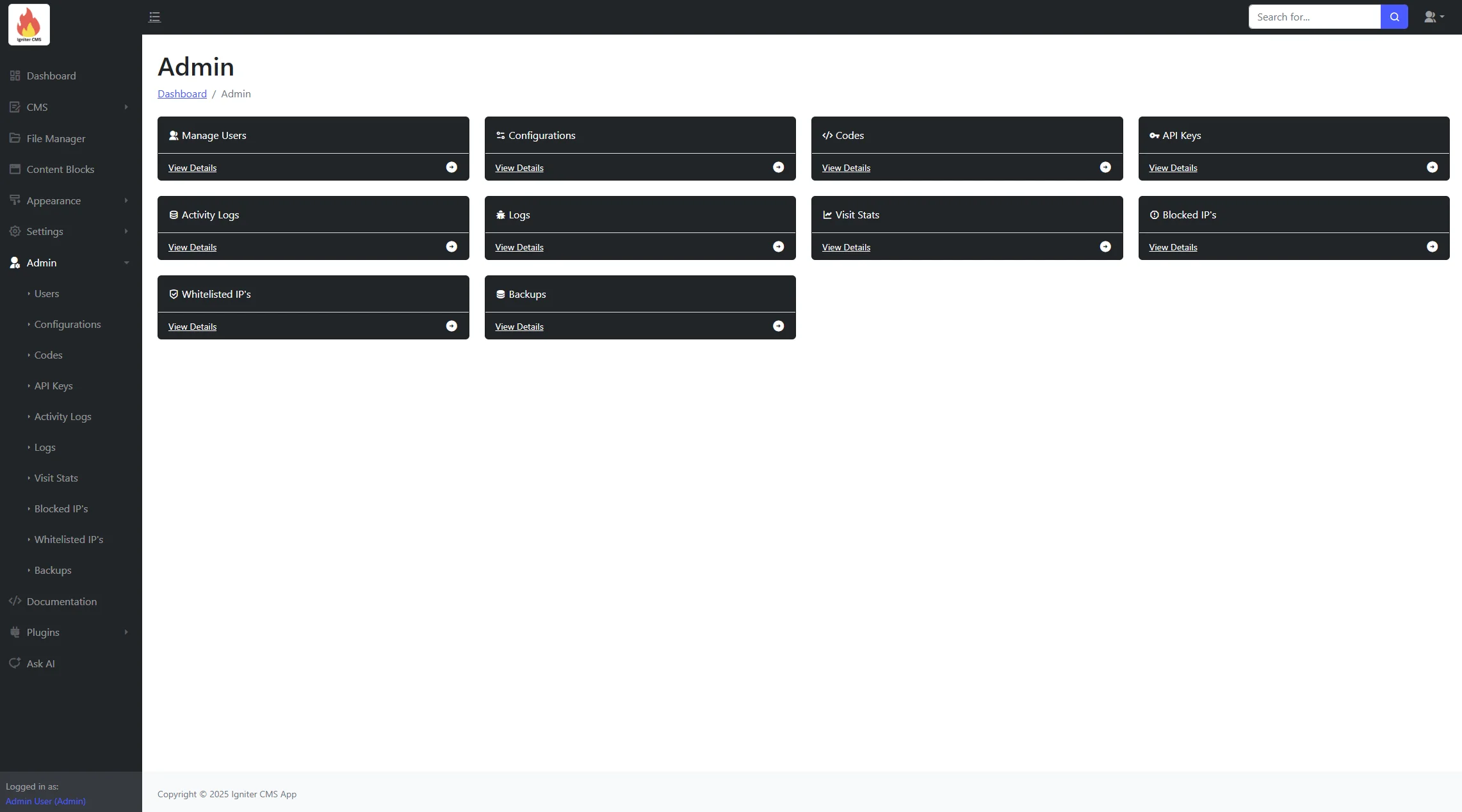 Igniter CMS Content Editing Preview